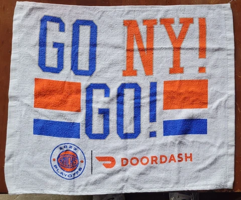 NY Knicks Round 1 Game 2 Rally Towel - Go NY Go NY Go Cover