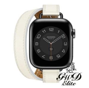 Apple Watch Band Hermès - 40mm White Leather Attelage Double Tour RARE SOLD OUT - Picture 1 of 5