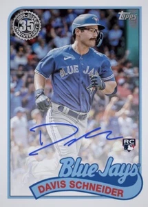 2024 Topps Baseball 1989 RC Auto Rookie Signature DAVIS SCHNEIDER Digital - Foto 1 di 1