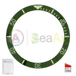Inserto in ceramica per ghiera Rolex Sea-Dweller Deepsea Verde indici argento - Imagen 1 de 1