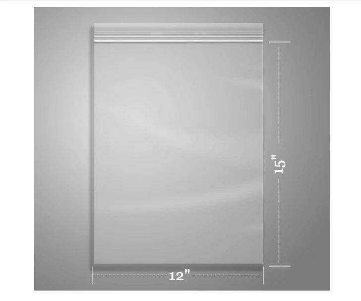 300 12x15 Clear Plastic Zipper Poly Locking Reclosable Bags 2 MiL - Image 1 of 4