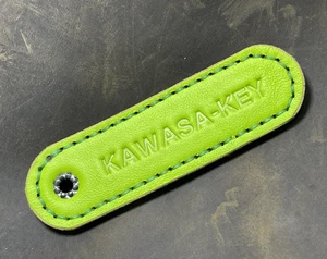 Kawasa-Key Genuine Leather Keychain For Motorcycle Fans  Gift For Biker - Picture 1 of 24