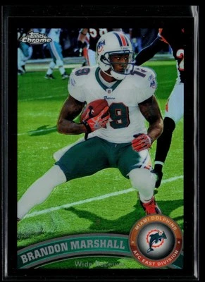 2011 Topps Chrome Black Refractors #59 Brandon Marshall 137/299 - Image 1 of 2