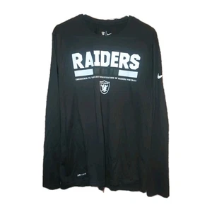 Nike Shirt Las Vegas Raiders Herren Large Schwarz Langarm Dri Fit - Bild 1 von 14