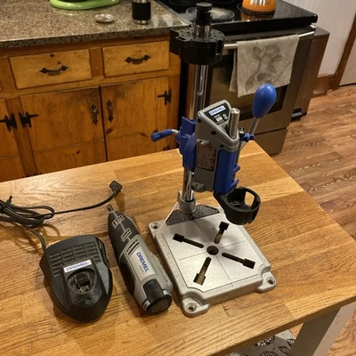 Dremel 8220 12V Cordless W/ 220 Drill Press Work Station - Tested Good Battery - Image 1 of 4