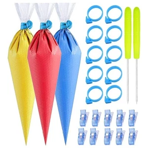 122Pieces Tipless Piping Bags - 100pcs Disposable Piping Pastry Bag B24 - Picture 1 of 4