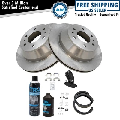 Kit de pastillas de freno trasero y rotor para Buick Chevrolet GMC Isuzu Oldsmobile Saab Foto 1 de 4