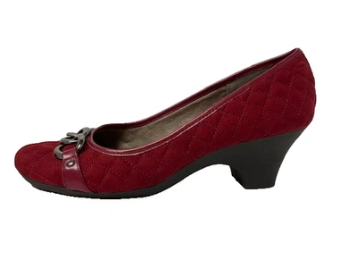 Zapatos de tacón de gamuza rojos Aerosoles Chaperone para mujer talla 10M Foto 1 de 4