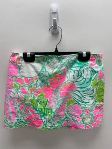 LILLY PULITZER SIZE 14 Pink/Green Aqua Floral Girl's Skort - Picture 1 of 2