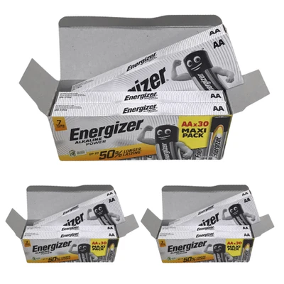 Batterie Großpackung Energizer Alkaline Power 3 x 30er Pack AA - langanhaltend - Bild 1 von 4