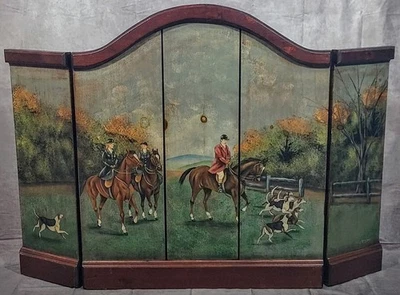 Tela de lareira vintage arte equestre country decoração pintura impressão 48 x 34 - Imagem 1 de 4