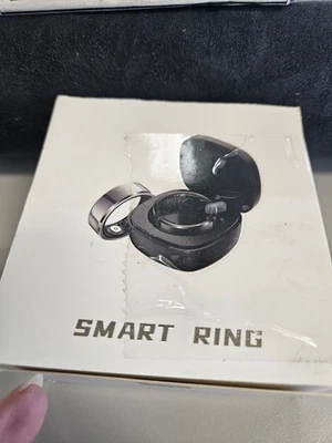 Bluetooth 5.1 Smart Ring Waterproof Health & Fitness Tracker Size 10 w/ Charger - Image 1 of 4