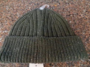 J.CREW Donegal Beanie Mütze Wollmischung Grün Strick Unisex One Size Neu mit Etikett - Bild 1 von 8