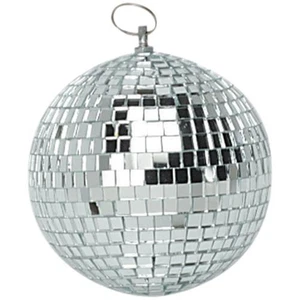 Silver Mirror Ball 100mm 4" inch Disco Glitter - Picture 1 of 3