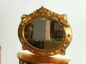SPECCHIO SPECCHIERA CON ANGELI DA PARETE IN LEGNO FOGLIA ORO ARREDO CASA - Picture 1 of 1