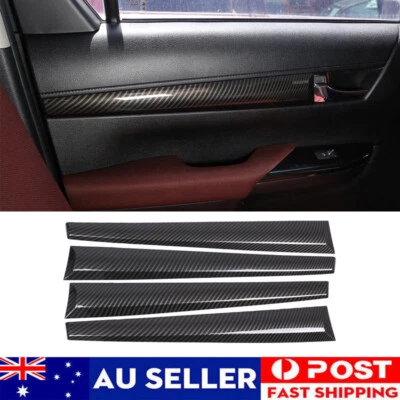 Carbon Fiber ABS Interior Door Panel Cover For Toyota Hilux 2015-21 Accessories - image 1 of 4