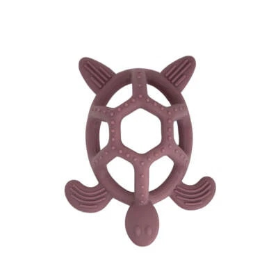 Mordedor de silicona para bebé tortuga masticar ayuda para la dentición agarre juguete calmante nuevo Foto 1 de 4