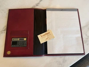 Vintage Hazel America’s Case Maker Leather Business Portfolio Notepad/Calculator - Picture 1 of 12