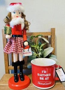 New Nutcracker Girl Christmas Figurine & I’d Rather Be At Homegoods Mug Bundle - Picture 1 of 2