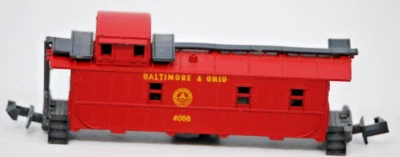 Vintage N Scale Trix Baltimore & Ohio Caboose #4068 SHELL 1:160 Gauge Red - Image 1 of 4