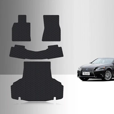 Juego completo de alfombrillas ToughPRO negras para Lexus LS600H todo clima 2013-2017 Foto 1 de 4