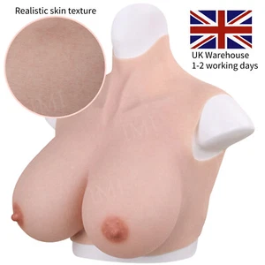 Silicone Breast Plate B-H Cup Breast Forms Crossdresser Drag Queen Fake boobs - Picture 1 of 13