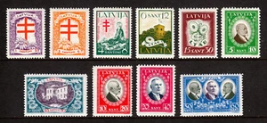 LETTONIA — SCOTT B56-B65 — 1930 TUBERCOLOSI SURTAX SET — MH — SCV $18 - Foto 1 di 2