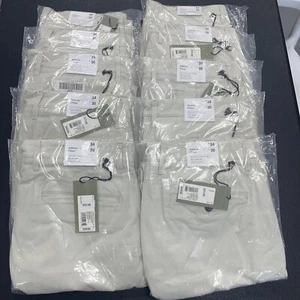 RESALE LOT of 10 Men's  Athletic Chino Pants  34x30 Ivory NWT Stretch Comfy - Picture 1 of 3