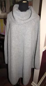 NWOT Isaac Mizrahi Live! 2-Ply Cashmere Cowl Neck Cable Knit Sweater -2X3X- Gray - Picture 1 of 5