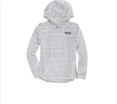 Camisa de oveja de terciopelo a rayas Vineyard Vines para niñas, sudadera talla mediana. Foto 1 de 4