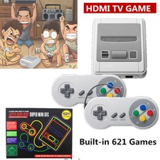SUPER NES HDMI Built-in 621 Retro TV Game Console 8 Bit Classic + 2 Controllers