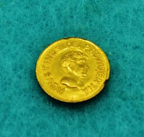 1822 1823 Mexico Agustinus Dei Providentia Wedding Token Mini Novelty 10k 10.5mm Cover