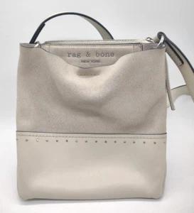 RAG & BONE kleine Umhängetasche aus Wildleder und Leder beige - Bild 1 von 10