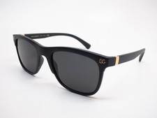 Authentic Dolce & Gabbana DG 6139 2525/87 Matte Black w/Grey Sunglasses