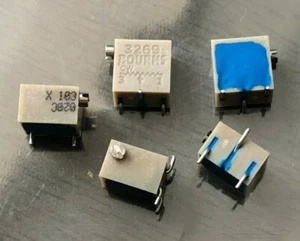 POTENZIOMETRO TRIMMER CERMET 10kOhm 0,25W LATO ALA DI GABBIANO 12 GIRI HU1368 - Foto 1 di 1
