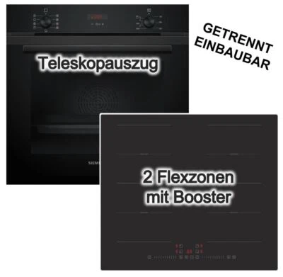 Herdset SIEMENS Backofen PYROLYSE + PKM Induktionskochfeld rahmenlos 60cm NEU - Bild 1 von 4
