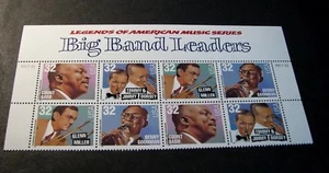 US Stamp Scott# 3099a  American Music-Big Band   MNH  Blk of 8 W/P# 1996 BKL13 - Picture 1 of 2