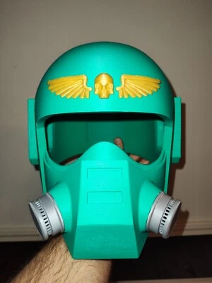 Astra Militarum Themed Cosplay Caidian Space Marine 2 Magnetized  Helmet. - Image 1 of 4