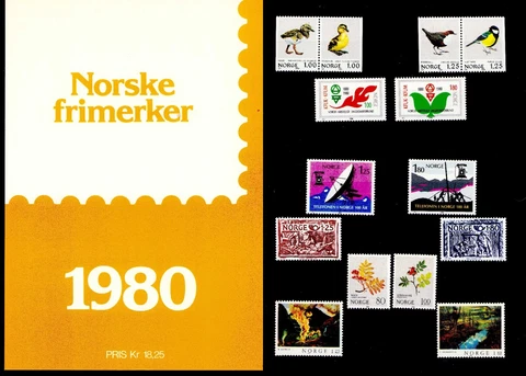 1980 Norway Stamp Year Set MNH Cover