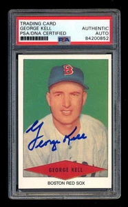 GEORGE KELL SIGNED 1954 RED HEART REPRINT PSA/DNA AUTOGRAPHED BOSTON RED SOX - Picture 1 of 1