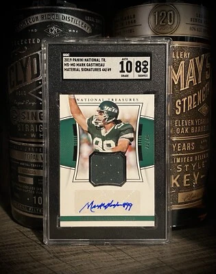 Mark Gastineau SGC 10/8.5 2019 National Treasures Material Auto Patch Jersey - Image 1 of 3