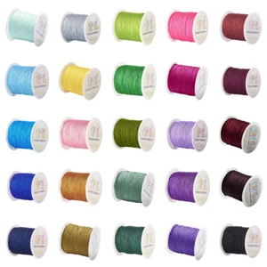 145yds/Roll 27 Color Nylon Threads Jewelry Beading Cords String Crafting  0.5mm - Picture 1 of 121