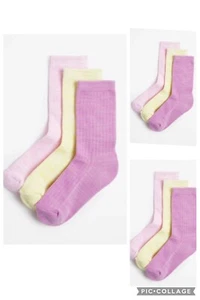 9 pairs of socks 3 packs of 3 Girls MAXX sport size 5-8 NEW 2-4 Yrs - Picture 1 of 6