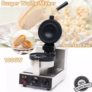 Commercial Electric Burger Waffle Maker Machine Hamburger Panini Press Making - Picture 1 of 12