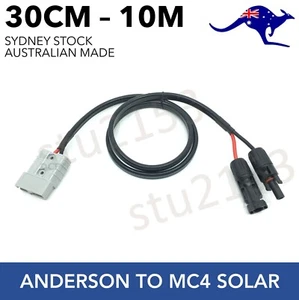 50A Anderson Plug to MC4 Compatible Solar Connectors 6mm Auto Cable 30cm - 10m - Picture 1 of 1