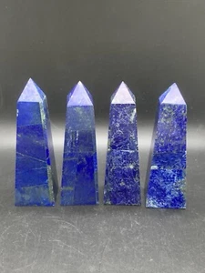 910 Grams Lapis Lazuli 4 Pieces Towers From Afghanistan. - Picture 1 of 6
