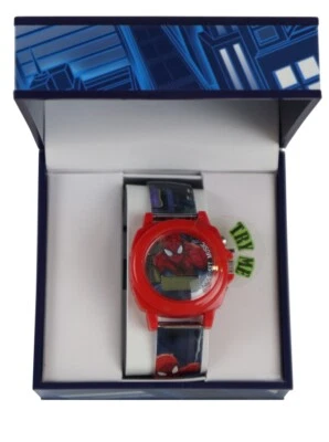 Ultimate Spider-Man Flash Dial Watch Marvel Comics Super Heroes Red New In Box - Image 1 of 4
