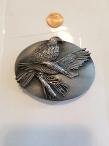 Vintage Siskiyou Eagle Pewter Belt Buckle R-89 1990 Great Condition - Picture 1 of 3