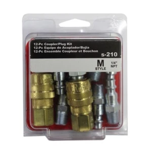 Milton® 12-Pc. Coupler and Plug Kit, M-STYLE®, 1/4" NPT (Single Retail Pack) - Picture 1 of 6