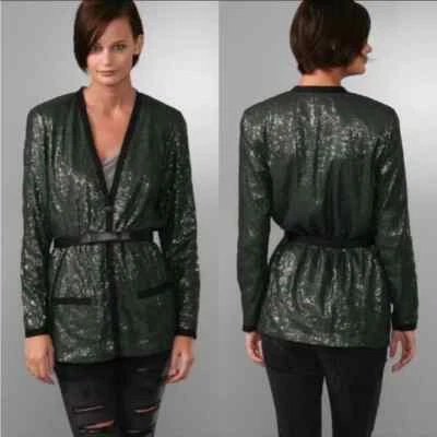 Robert Rodriguez亮片开衫孔雀颜色 4 码 — 第 1/4 张图片